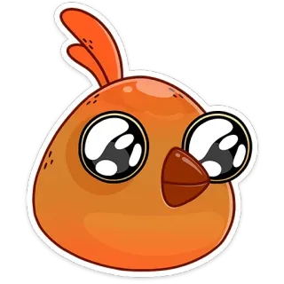 👀 pájaro, animal, lindo, pegatina telegram sticker
