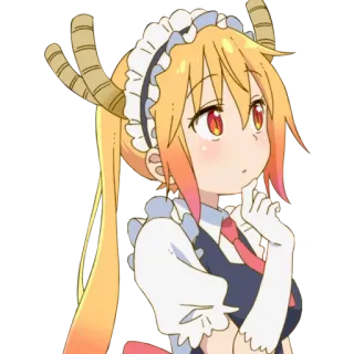 🤔 Tohru Miss Kobayashi's Dragon Maid Anime, Drago, Maid, Carino, Kawaii telegram sticker