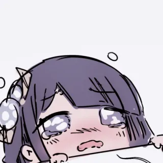 🍶 Anime, Mignon, Fille, Pleurs whatsapp sticker
