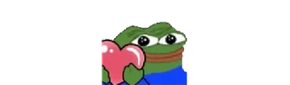 🌟 Pepe the Frog Pepe the Frog, meme, heart, love, cute, internet culture whatsapp sticker