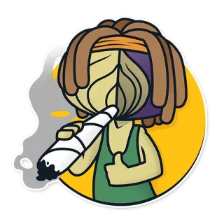 💨 weed, cannabis, marijuana, smoking, dreadlocks, stoner telegram sticker
