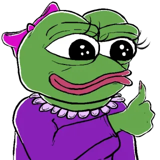 👍 Pepe the Frog Pepe, rana, meme, meme di internet, adesivo, pollice in su whatsapp sticker