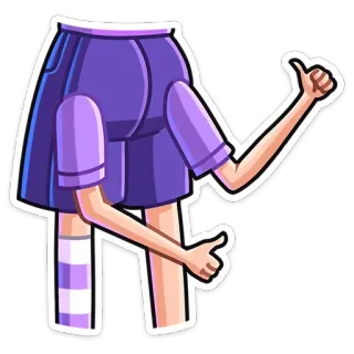 👍 thumbs up, cartoon, sticker, arms, legs, illustration whatsapp sticker