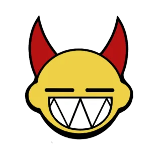 😁 diabo, demônio, desenho animado, mal, personagem, chifres telegram sticker