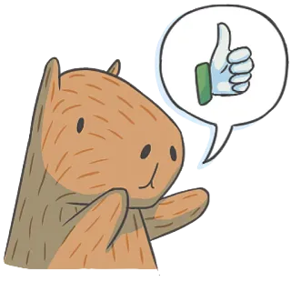 👌 capybara, animal, thumbs up, like, positive, approval telegram sticker
