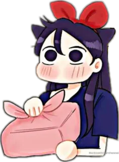 ☺️ Komi Shouko Komi Can't Communicate Komi kan niet communiceren, Anime, Manga, Komi Shouko, Kawaii, Schattig whatsapp sticker