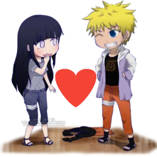 ❤️ Naruto 애니메이션, 나루토, 히나타, 사랑, 만화 telegram sticker