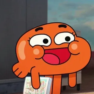 😃 Darwin Watterson The Amazing World of Gumball kartun, animasi, Darwin, Gumball, karakter, ikan whatsapp sticker