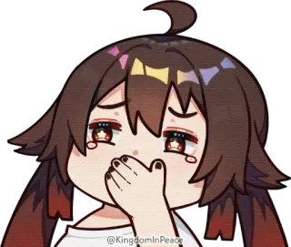 🤭 @KingdomInPeace pleurer, triste, animé, dessin animé, émotionnel whatsapp sticker