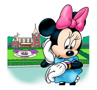 😮 Minnie Mouse cartone animato, topo, Minnie, Disney, personaggio, attesa telegram sticker
