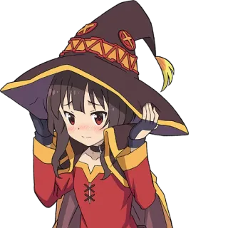 😳 Megumin KonoSuba อนิเมะ, เมกุมิน, Konosuba, พ่อมด, น่ารัก telegram sticker