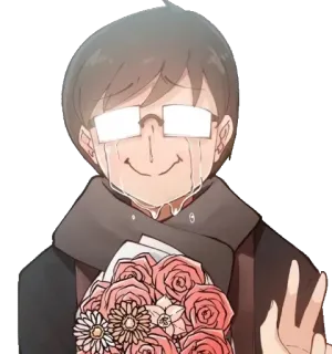 😭 Cartoon, Anime, Weinen, Blumen, Traurig telegram sticker