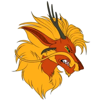 😡 дракон, злой, фэнтези, монстр, существо, голова, иллюстрация telegram sticker
