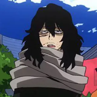 😪 Aizawa My Hero Academia anime, manga, teacher, hero, pro hero, eraserhead, shota aizawa, tired telegram sticker