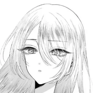 😶 Anime, Manga, Fille, Portrait, Illustration telegram sticker