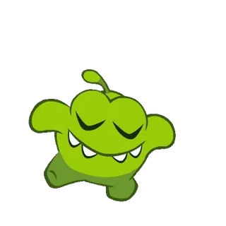 😱 Om Nom Cut the Rope Om Nom, Cut the Rope, monstro verde, personagem de desenho animado, videogame, fofo, amigável whatsapp sticker