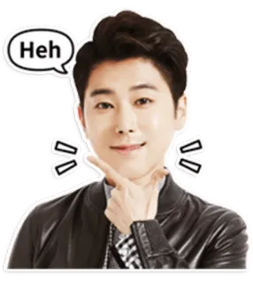 😜 Heh man, portrait, smile, gesture, bubble telegram sticker