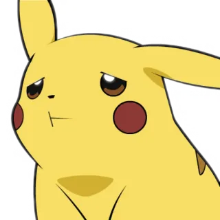 😞 Pikachu โปเกมอน, การ์ตูน, เศร้า, สีเหลือง, สัตว์ telegram sticker