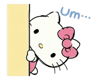 ⭐ Hello Kitty Um... hello kitty, cartone animato, carino, gatto, kawaii telegram sticker