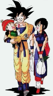 👪 Goku Dragon Ball 가족, 드래곤볼, 손오공, 애니메이션, 만화 telegram sticker
