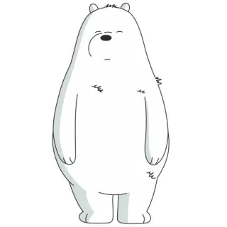 🌬 Ice Bear We Bare Bears мультфильм, медведь, белый медведь, белый, персонаж telegram sticker