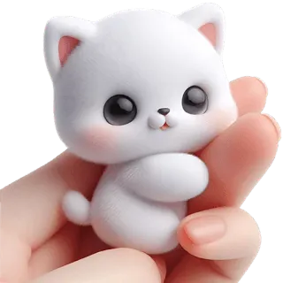 🥺 gatto, carino, gattino, bianco, adorabile, animale domestico, animale, kawaii telegram sticker