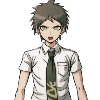 😮 Hajime Hinata Danganronpa Anime, Personagem, Danganronpa, Hajime Hinata whatsapp sticker