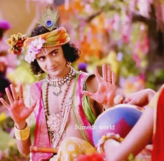 👐 Krishna Sumedh world Krishna, Hinduísmo, Religião, Cultura indiana, Espiritual, Devocional telegram sticker