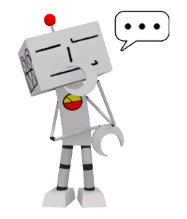 📟 robot, cartone animato, pensando, fumetto, androide telegram sticker