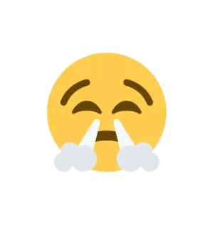 😤 Emoji, Molesto, Emocional, Deprimido, Triste telegram sticker