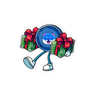 😂 hoạt hình, tiền xu, quà tặng, chó, dễ thương telegram sticker