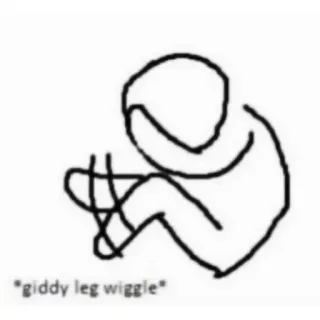 😖 giddy leg wiggle Человечек, Движение, Ноги, Весёлый, Восторженный telegram sticker