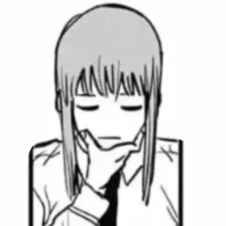 💞 Makima Chainsaw Man anime, manga, chainsaw man, makima, character, thinking telegram sticker