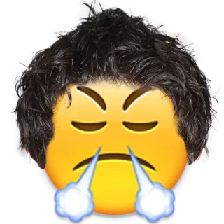 😤 emoji, steam, anger, frustration, annoyance, mood, expression telegram sticker