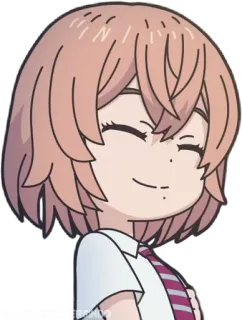 💫 Anime, Mignon, Fille, Souriant, Dessin animé whatsapp sticker