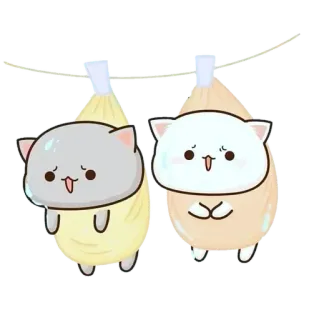 😥 고양이, 귀여운, 만화, 카와이, 동물 telegram sticker