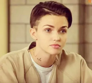 😐 Orange Is the New Black Ruby Rose, Actriz, Retrato, Celebridad, Persona, Uniforme de prisión whatsapp sticker