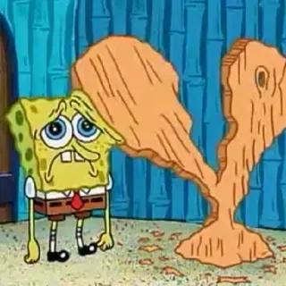 😔 Spongebob Spongebob Squarepants Мультфильм, Nickelodeon, Грустный, Спанч Боб telegram sticker