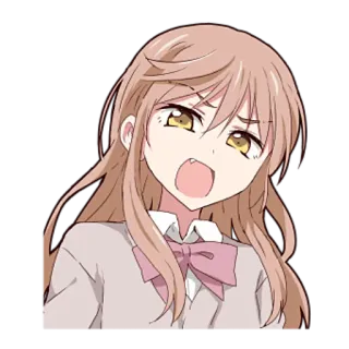 😡 anime, girl, character, cartoon, expression, yelling, cute telegram sticker