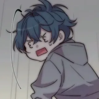 💬 Estilo anime, Dibujos animados, Personaje, Triste, Molesto telegram sticker
