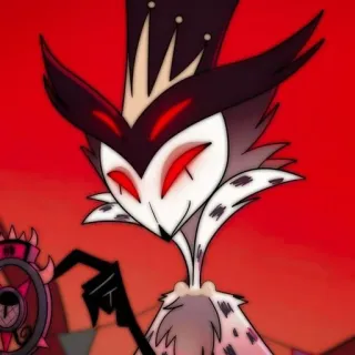 🦉 Stolas Helluva Boss burung hantu, iblis, Helluva Boss, kartun, pangeran, Goetia telegram sticker
