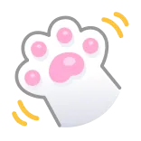 👋 chat, patte, animal, mignon, animal de compagnie whatsapp sticker