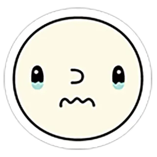 ☹ 脸, 悲伤, 哭泣, 表情符号, 表情, 贴纸 telegram sticker