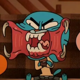 🎒 Gumball Watterson The Amazing World of Gumball Cartoon, Wütend, Katze, Monster, Lustig, Gumball Watterson, The Amazing World of Gumball whatsapp sticker