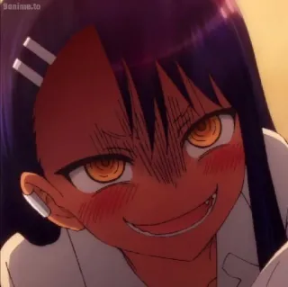 🍬 Nagatoro Don't Toy with Me, Miss Nagatoro animé, dessin animé, personnage, Nagatoro, suffisant, fille animé, espiègle telegram sticker