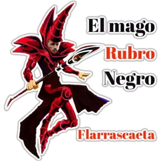 🧙‍♀ El mago
Rubro
Negro
Flarrascaeta wizard, magic, red, black, fantasy, spell, sorcerer telegram sticker