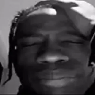 😖 Travis Scott travis scott, rapper, meme, face, reaction telegram sticker