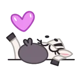 😘 cartoon, zebra, heart, animal, love, sticker telegram sticker