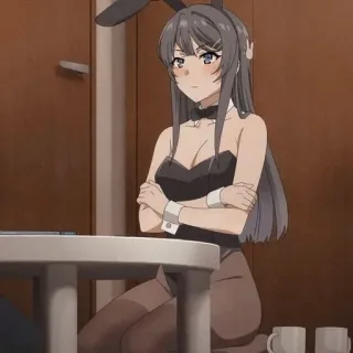 🐰 Mai Sakurajima Rascal Does Not Dream of Bunny Girl Senpai anime, bunny girl, fan art, japanese animation telegram sticker