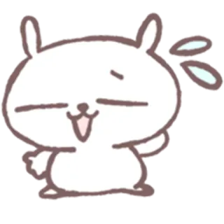 😅 漫画, ウサギ, 可愛い, カワイイ, 絵文字, 動物 telegram sticker